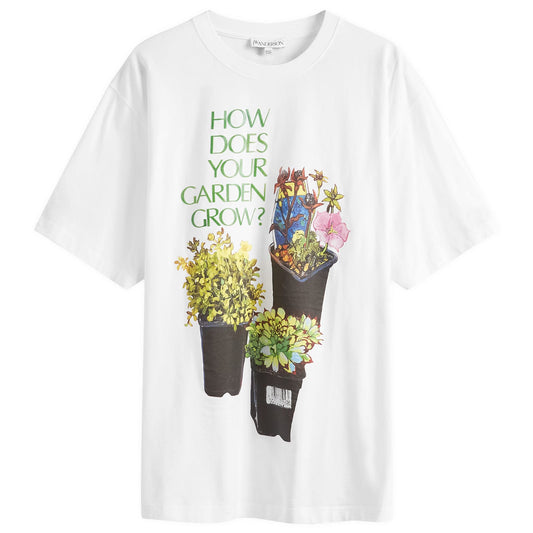 Flower Pot Print Oversized T-Shirt