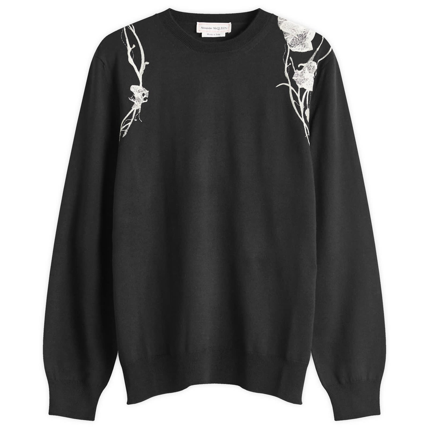Embroidered Flower Crew Neck Jumper