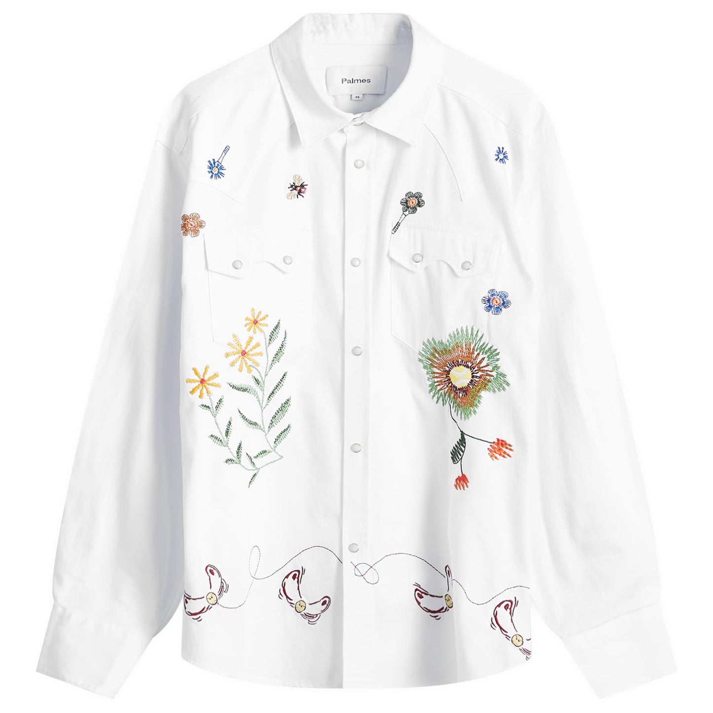 Floral Embroidered Western Shirt