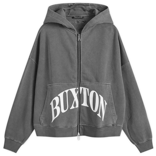 Cropped Logo Zip Hoodie