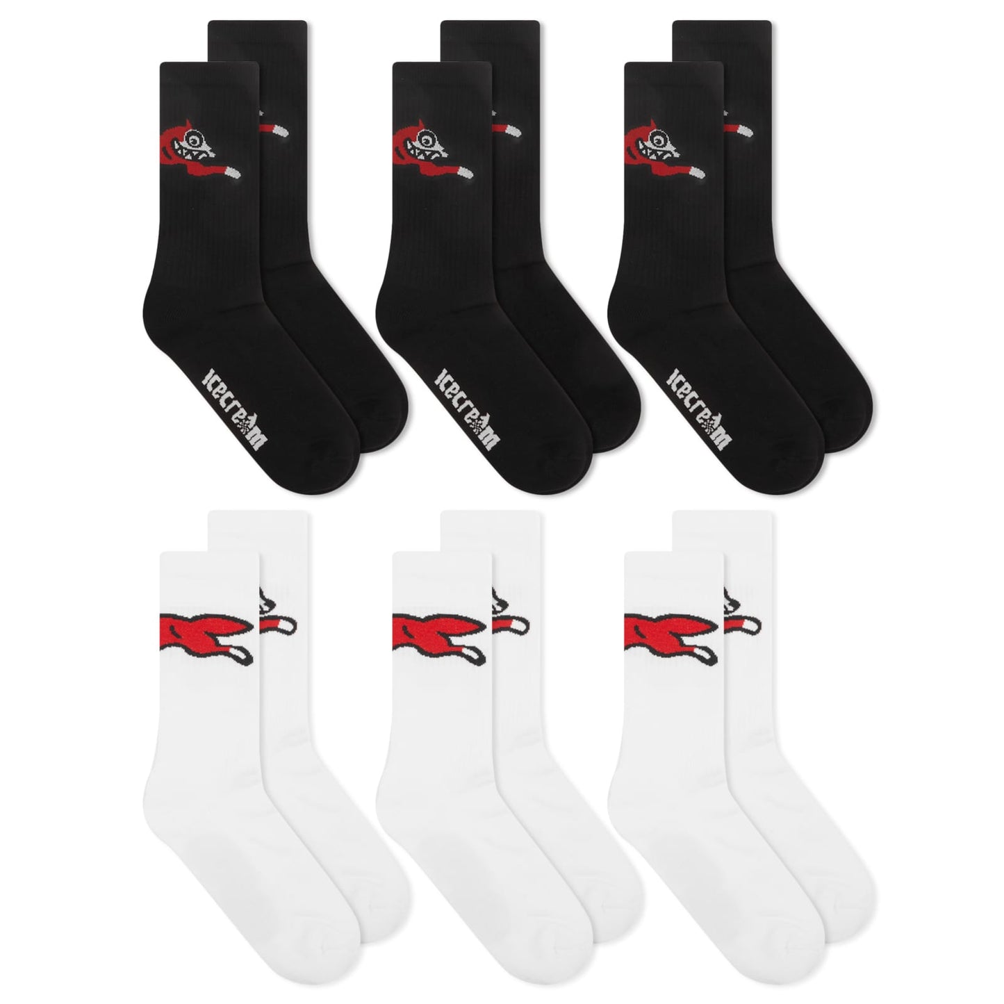 6 Pack Running Dog Socks