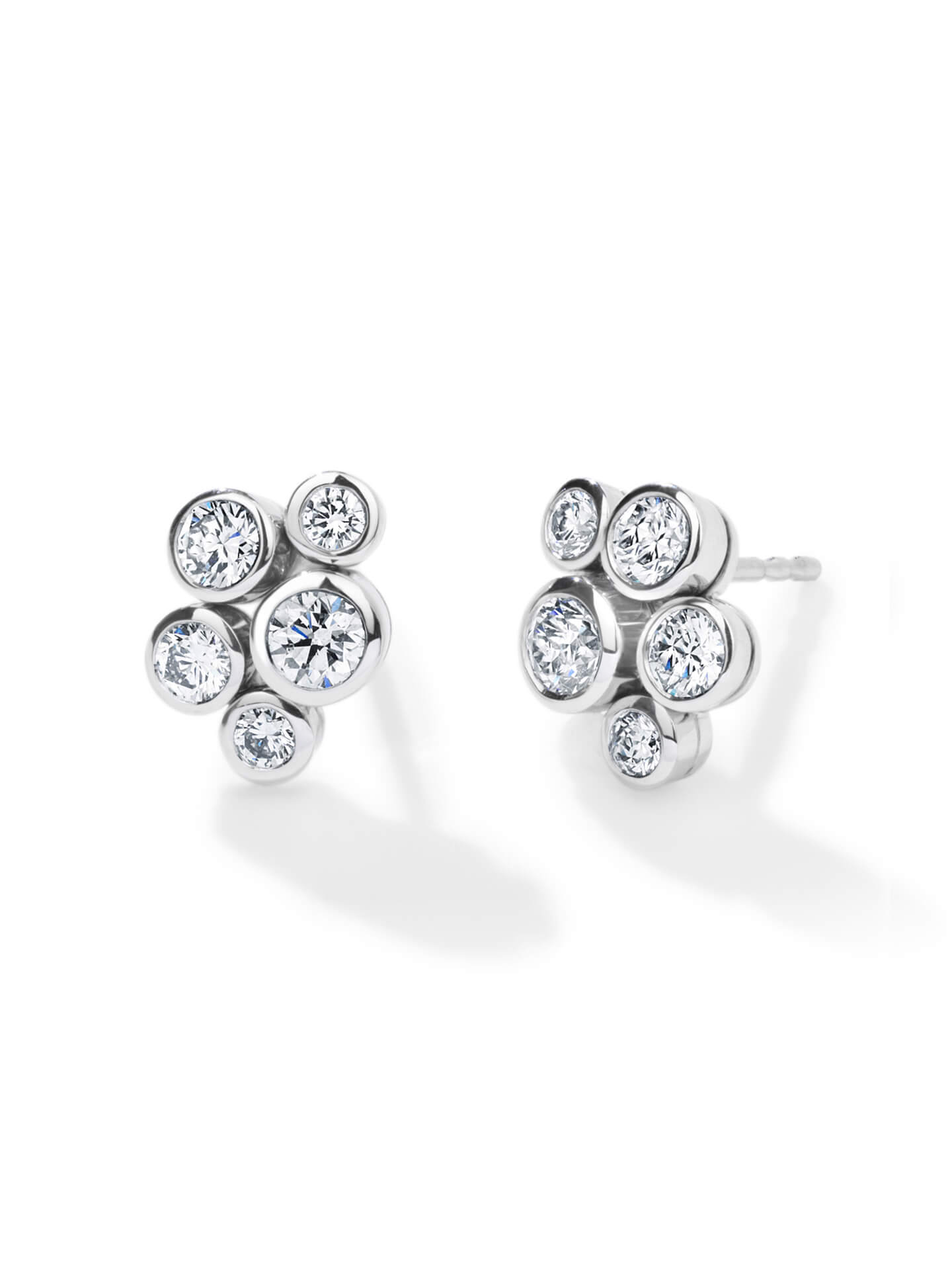 Raindance Cluster Diamond Stud Earrings