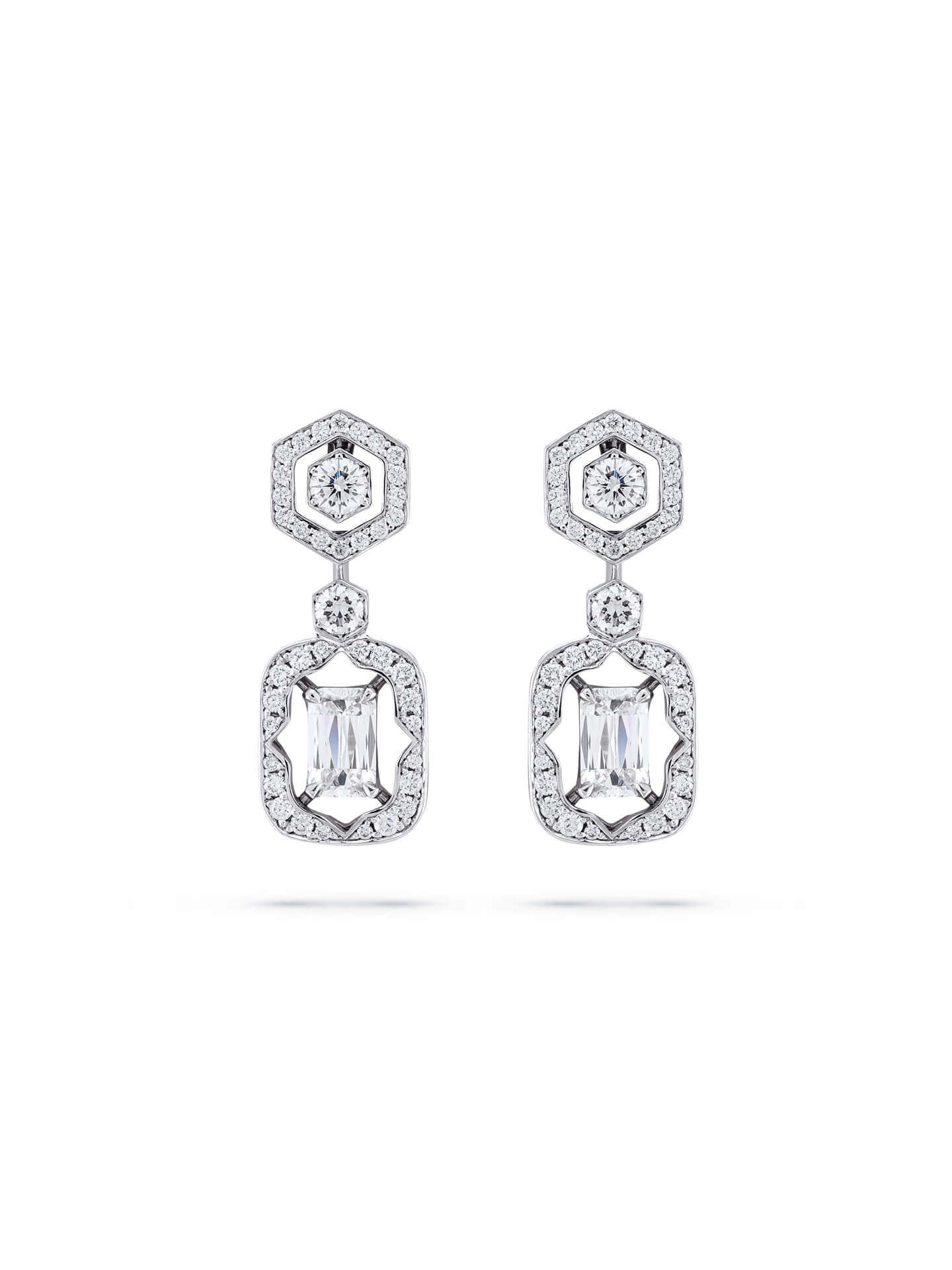 Mosaic Ashoka Diamond Drop Earrings