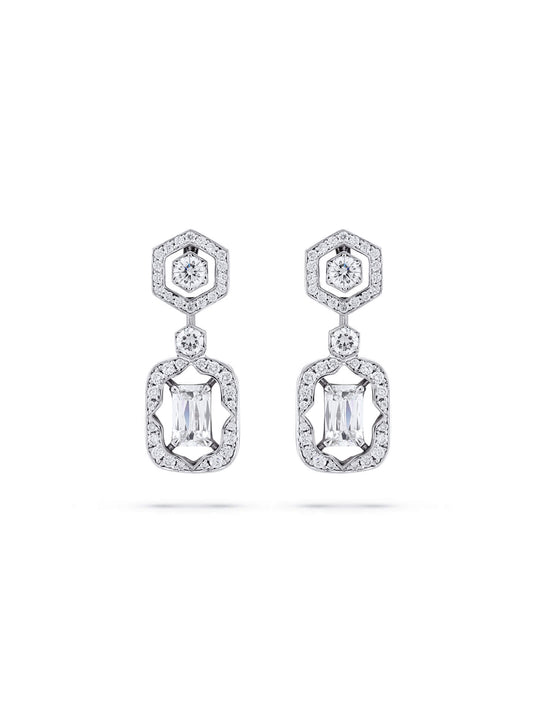 Mosaic Ashoka Diamond Drop Earrings