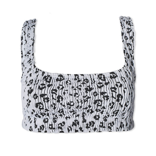 Leopard Scoop Bra