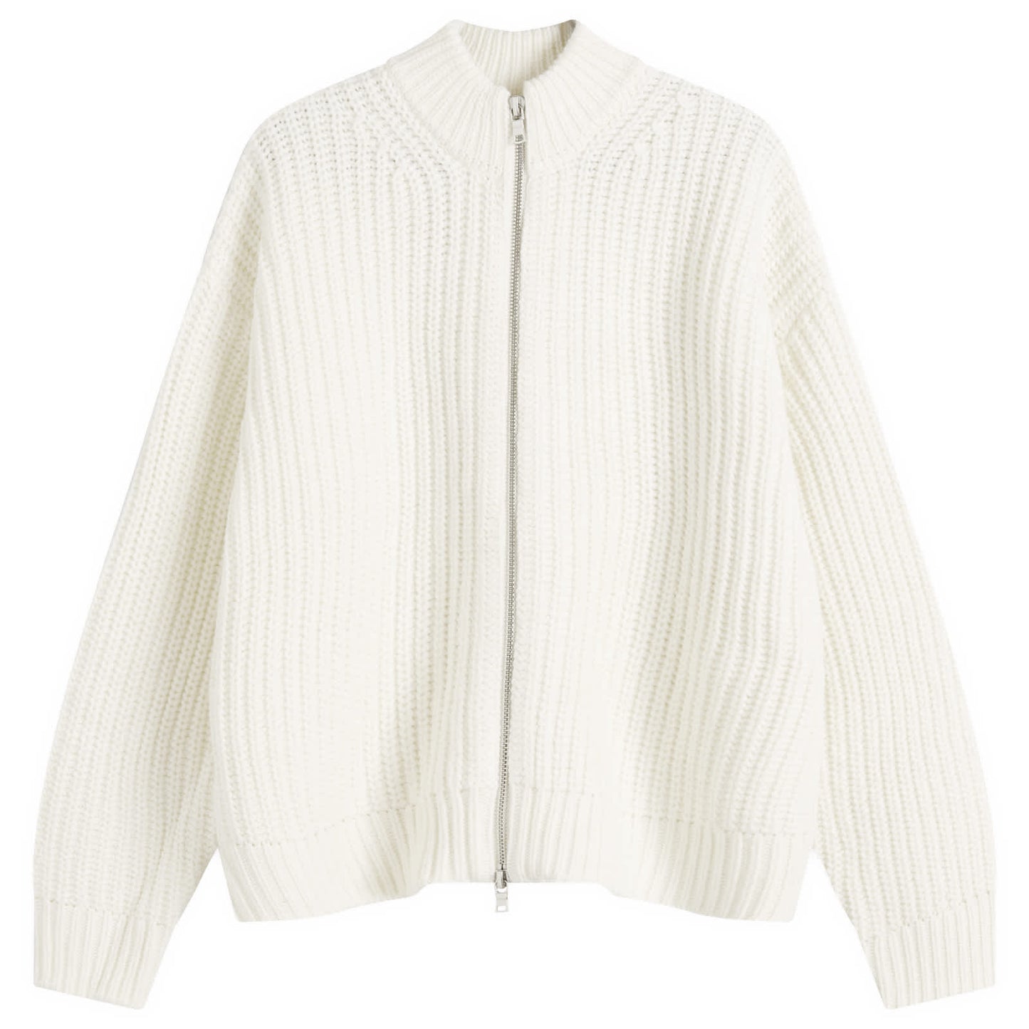 Chunky Rib Knit Track Jacket