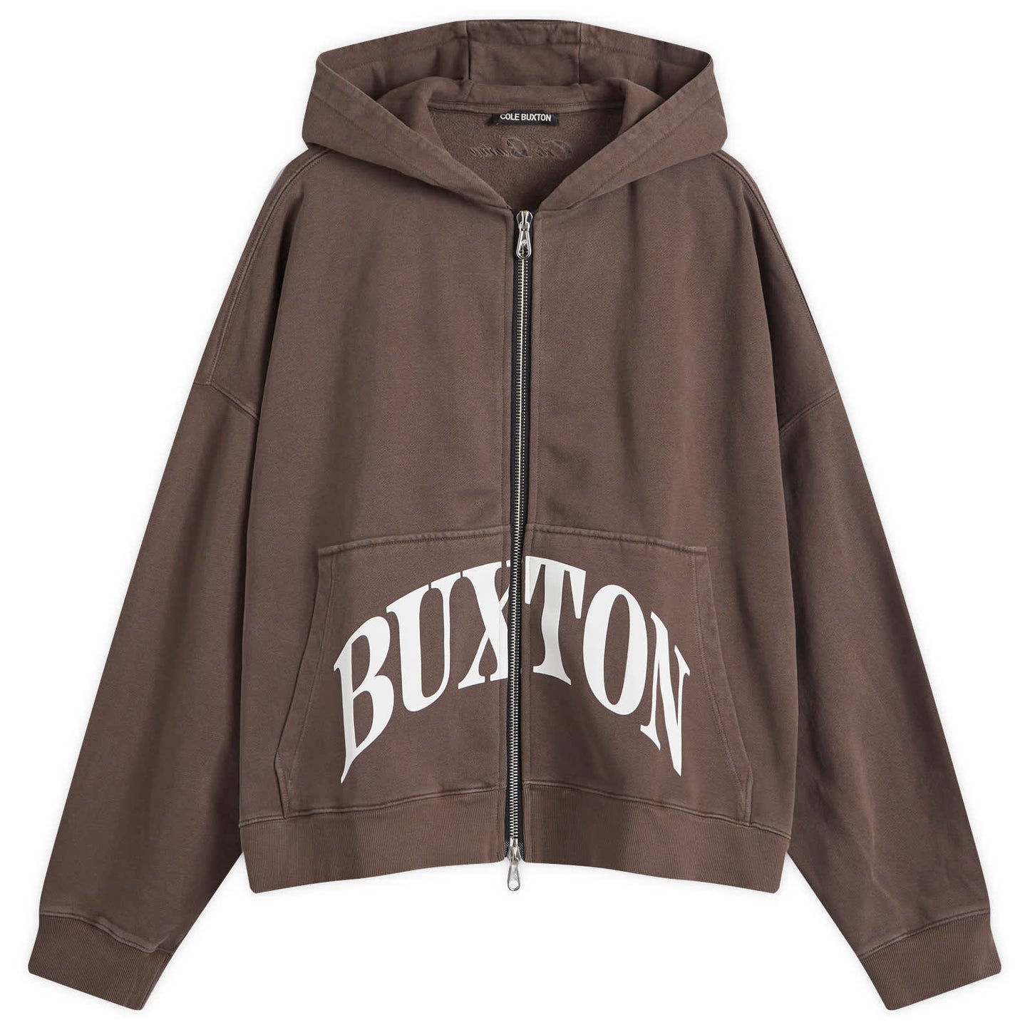 Cropped Logo Zip Hoodie