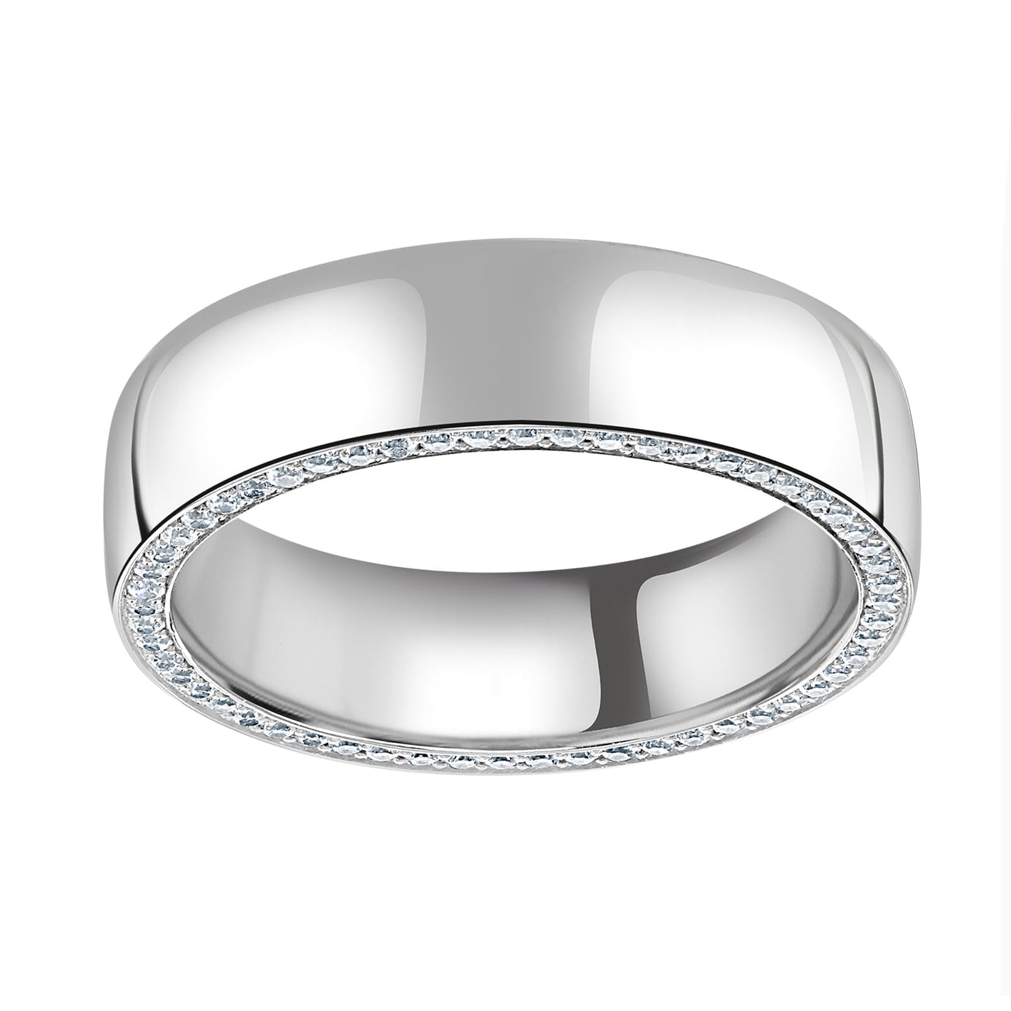 White Gold 0.56cttw Round Diamond Set Ring