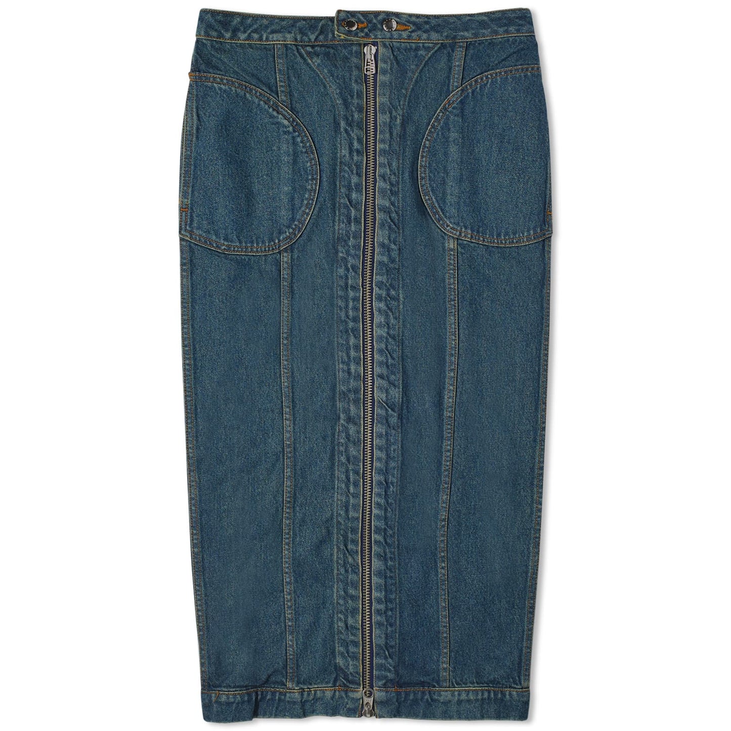 Denim Zip Skirt