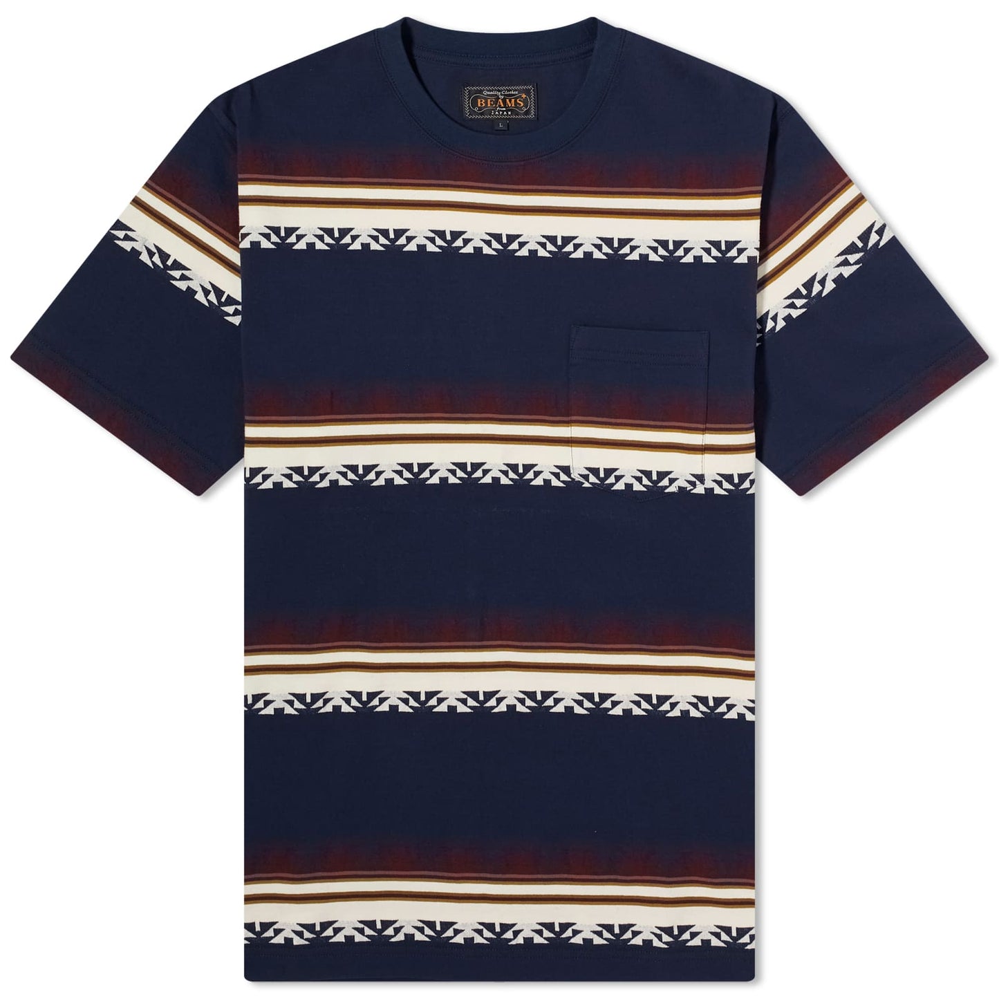 Jacquard Stripe Pocket T-Shirt