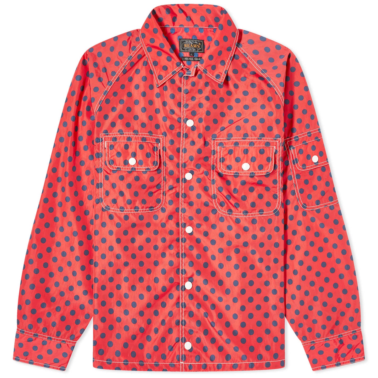 Polka Dot Sports Shirt Jacket