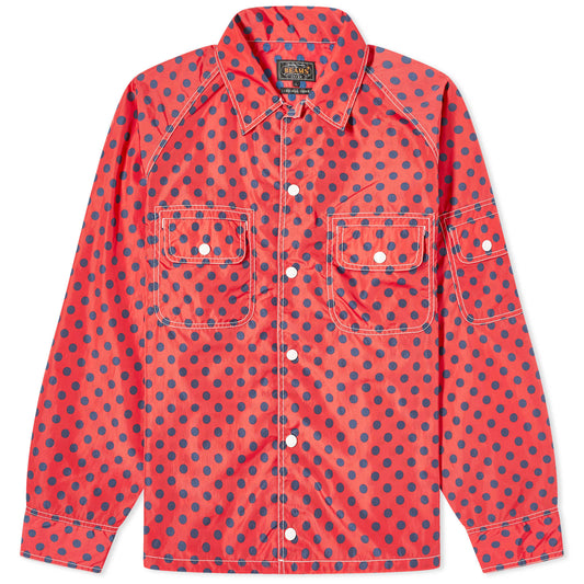 Polka Dot Sports Shirt Jacket