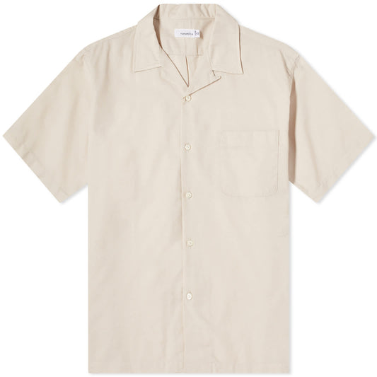 Short Sleeve Open Collar Panama Shirt