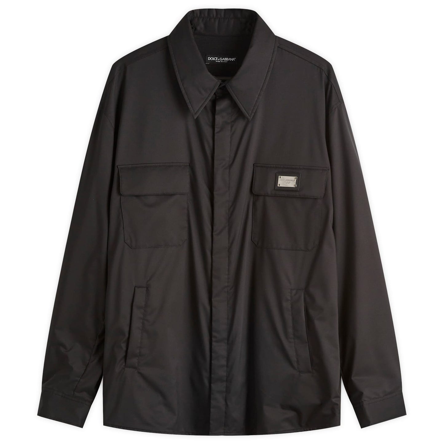 Badge Logo Technical Nylon Overshirt