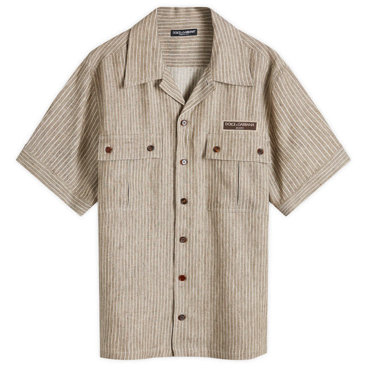 Pinstripe Linen Vacation Shirt