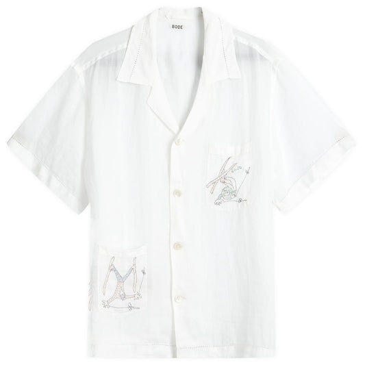 Skiers Embroidered Vacation Shirt