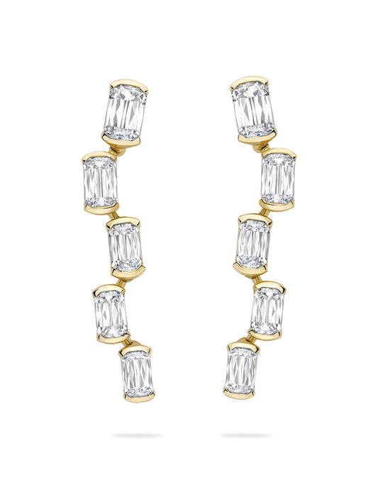 Classic Light Pillar Ashoka Diamond Earrings