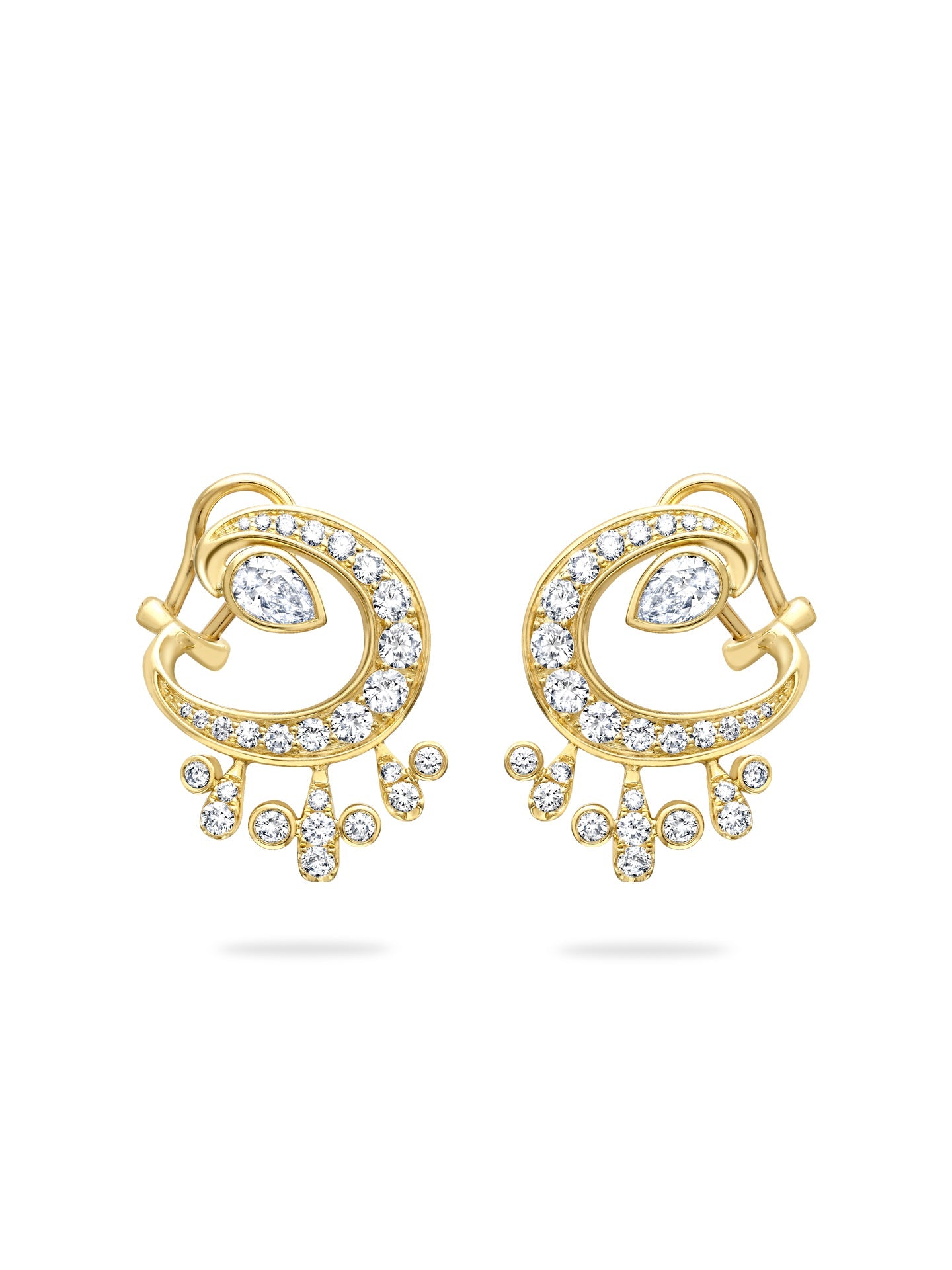 Lucky Diamond Horseshoe Splash Earrings