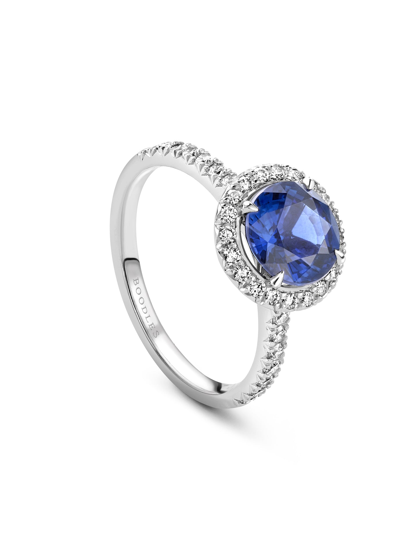 Vintage Round Blue Sapphire Ring