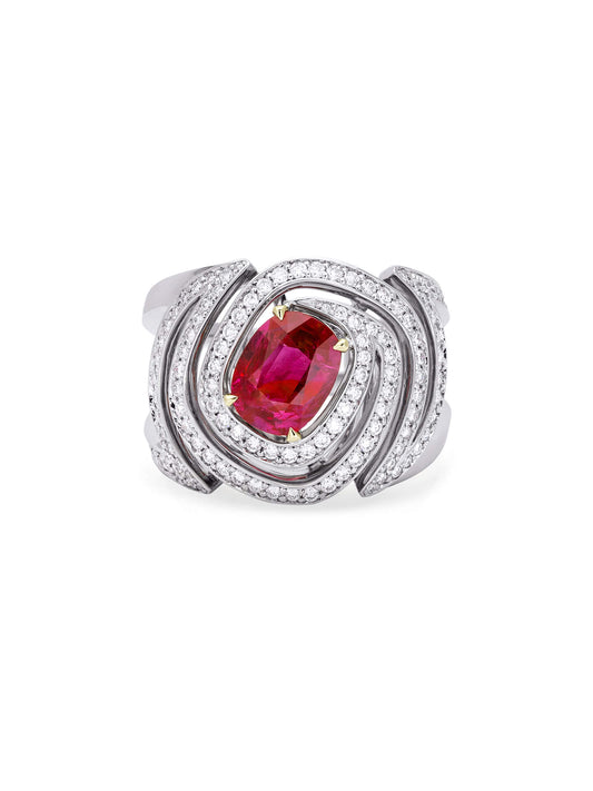 Ruby Impressions Ring