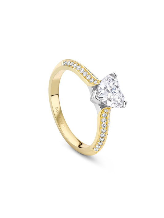 Petal Heart Diamond Ring