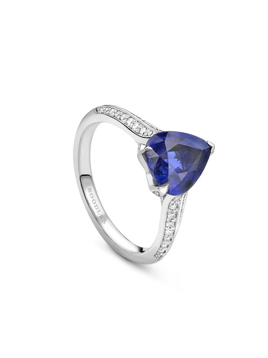 Petal Pear Sapphire Ring