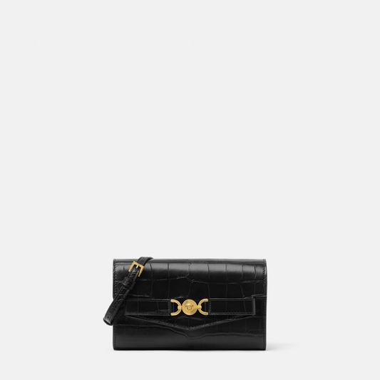Croc-Effect Medusa '95 Crossbody Bag