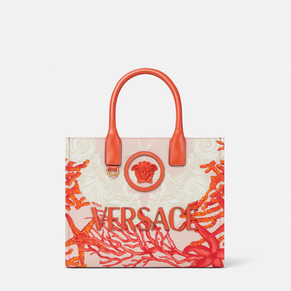 La Medusa Barocco Sea Small Canvas Tote Bag