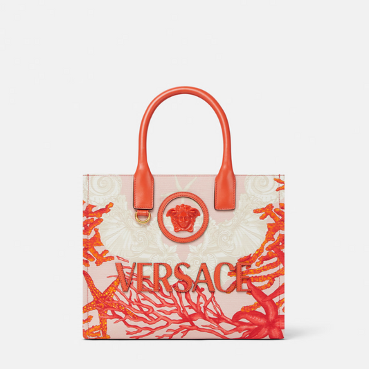 La Medusa Barocco Sea Small Canvas Tote Bag