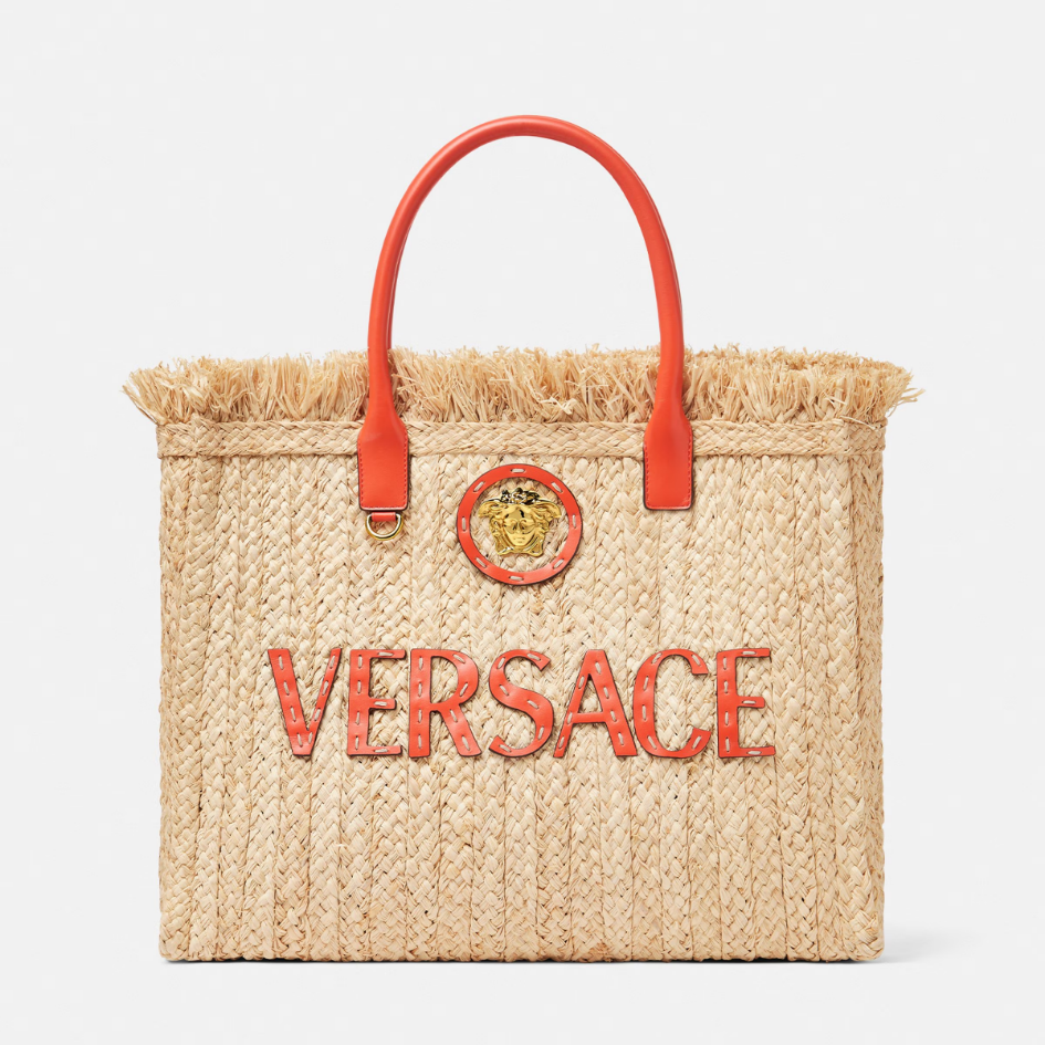 La Medusa Raffia Tote Bag