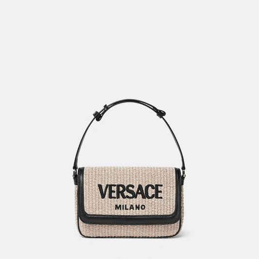 Versace Milano Raffia Crossbody Bag