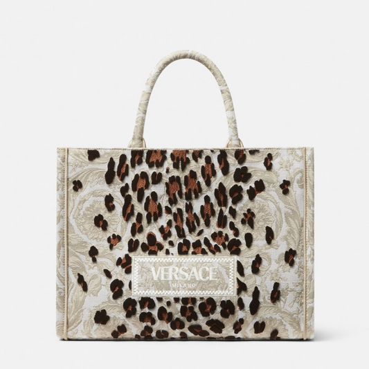 Leopard Athena Medium Tote Bag