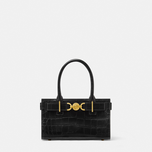 Croc-Effect Medusa '95 Small Tote Bag