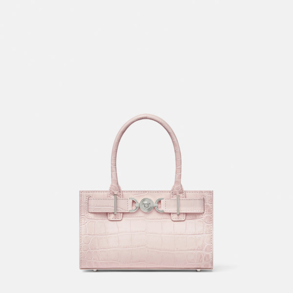 Croc-Effect Medusa '95 Small Tote Bag