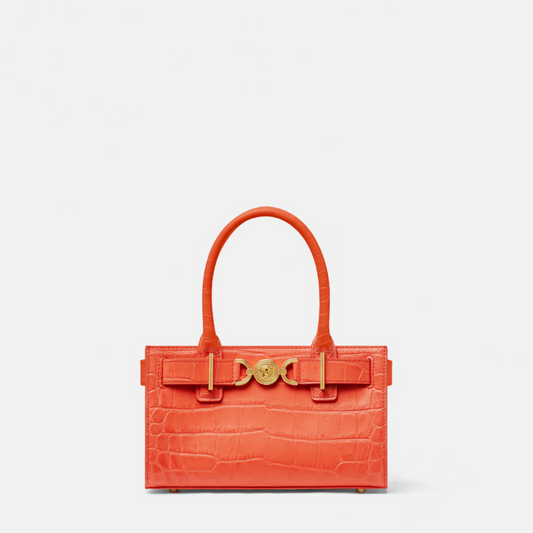 Croc-Effect Medusa '95 Small Tote Bag