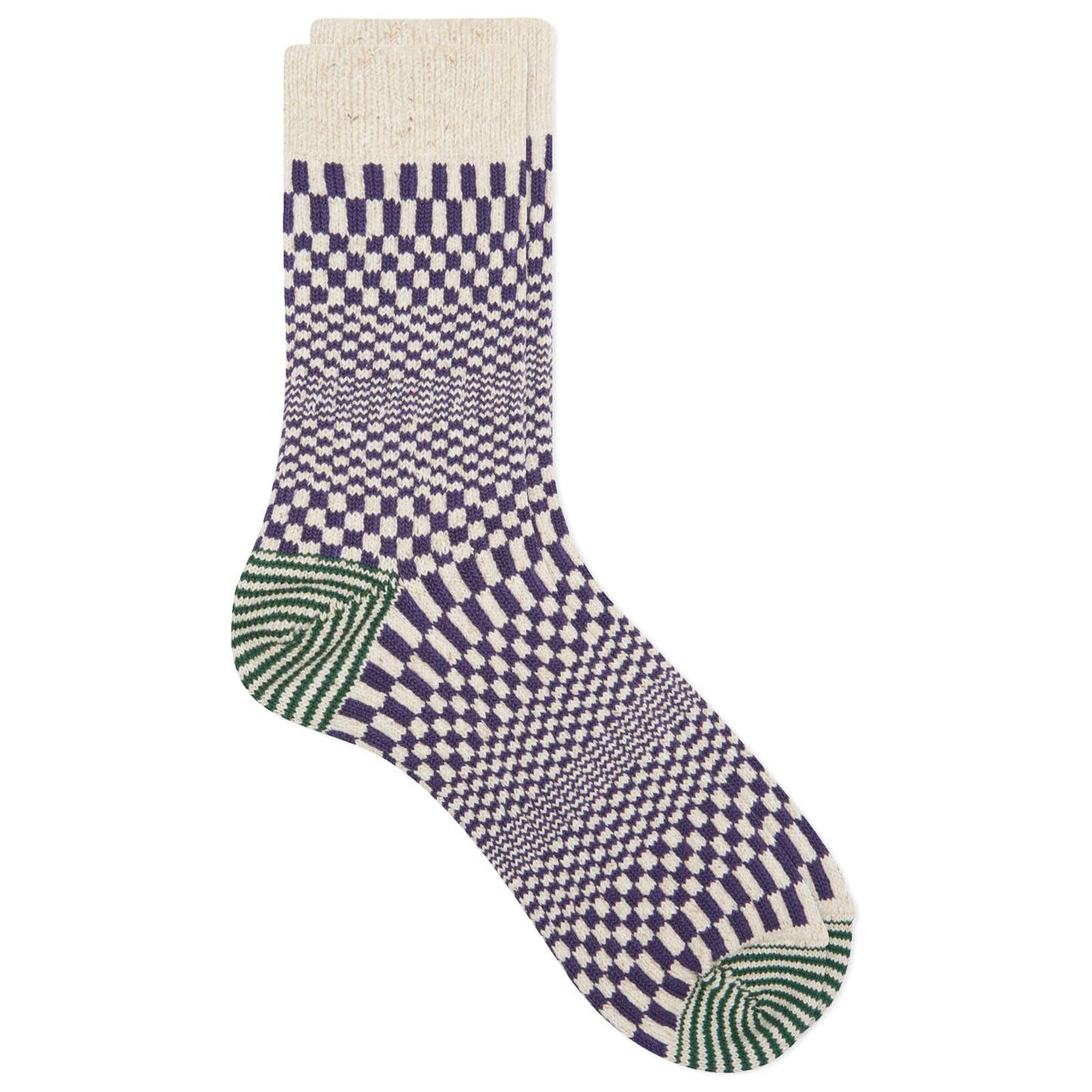 Warped Checker Crew Sock