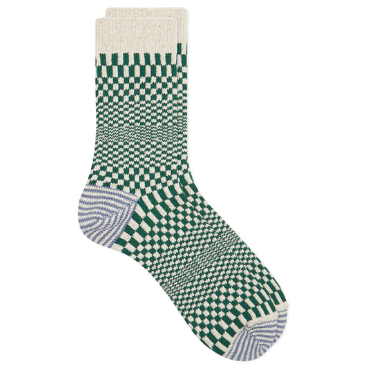 Warped Checker Crew Sock