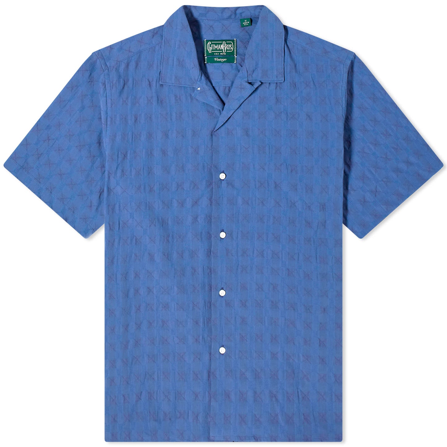 Japanese Ripple Jacquard Camp Shirt