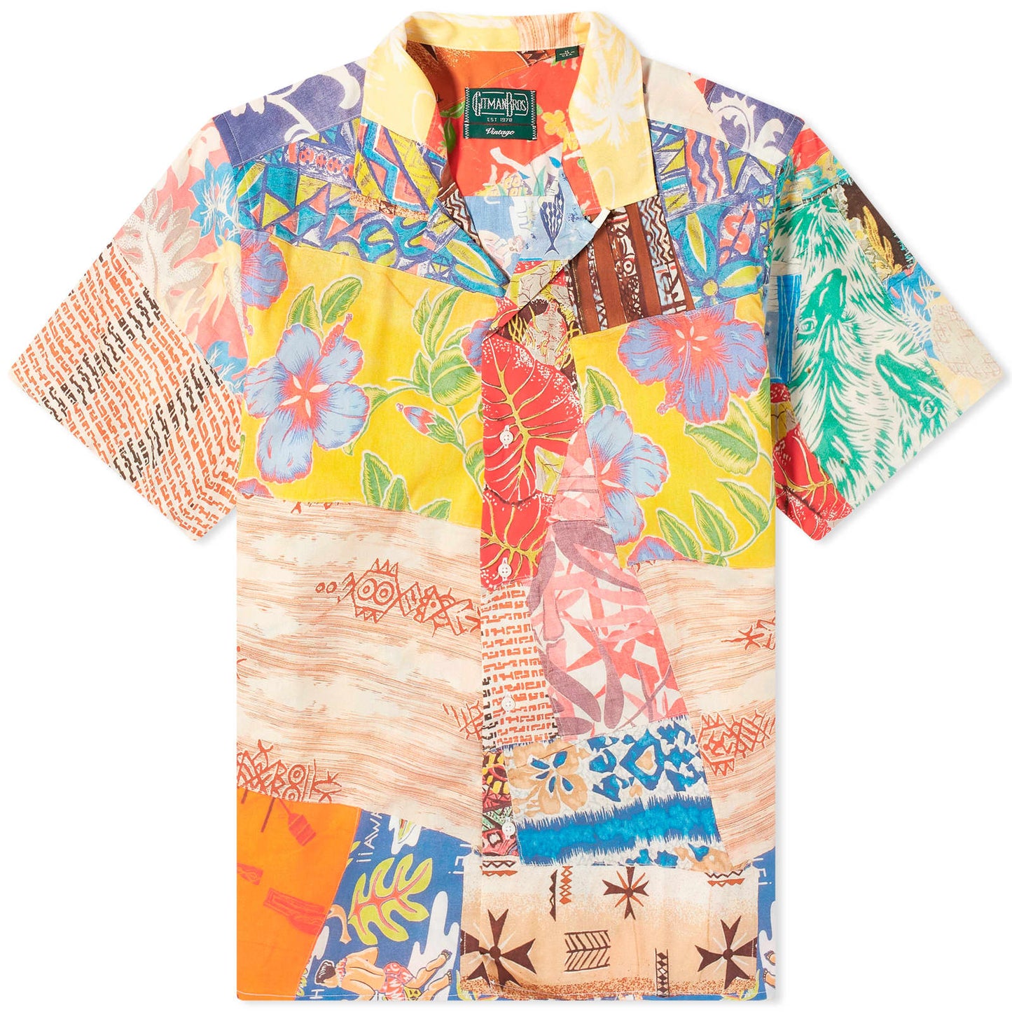 Aloha Quilt Print Camp Collar Shirt