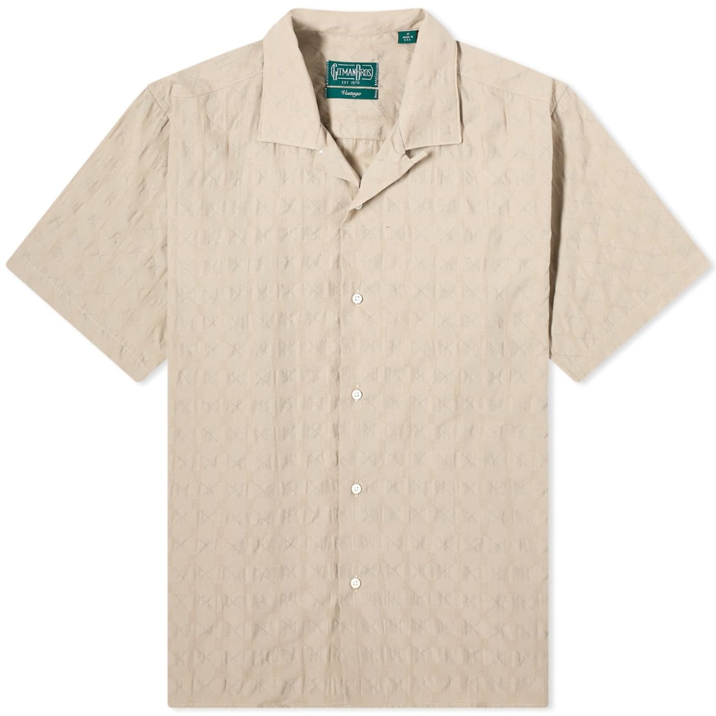 Japanese Ripple Jacquard Camp Shirt