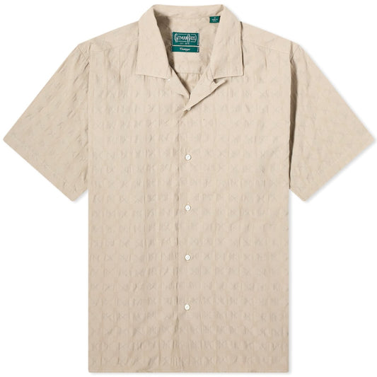 Japanese Ripple Jacquard Camp Shirt