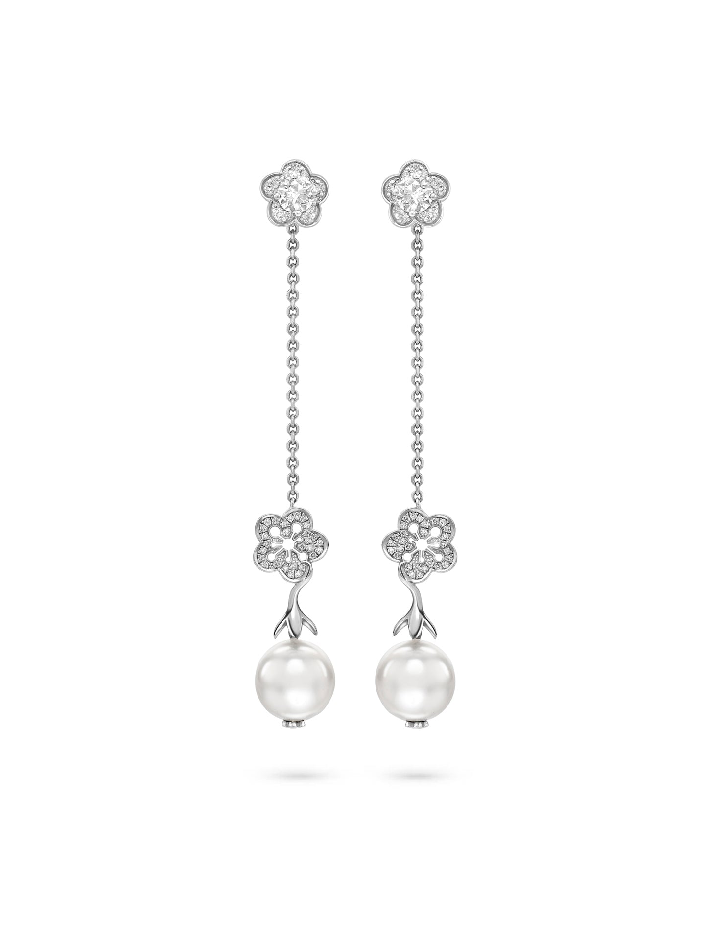 Blossom Detachable Pearl Drop Earrings