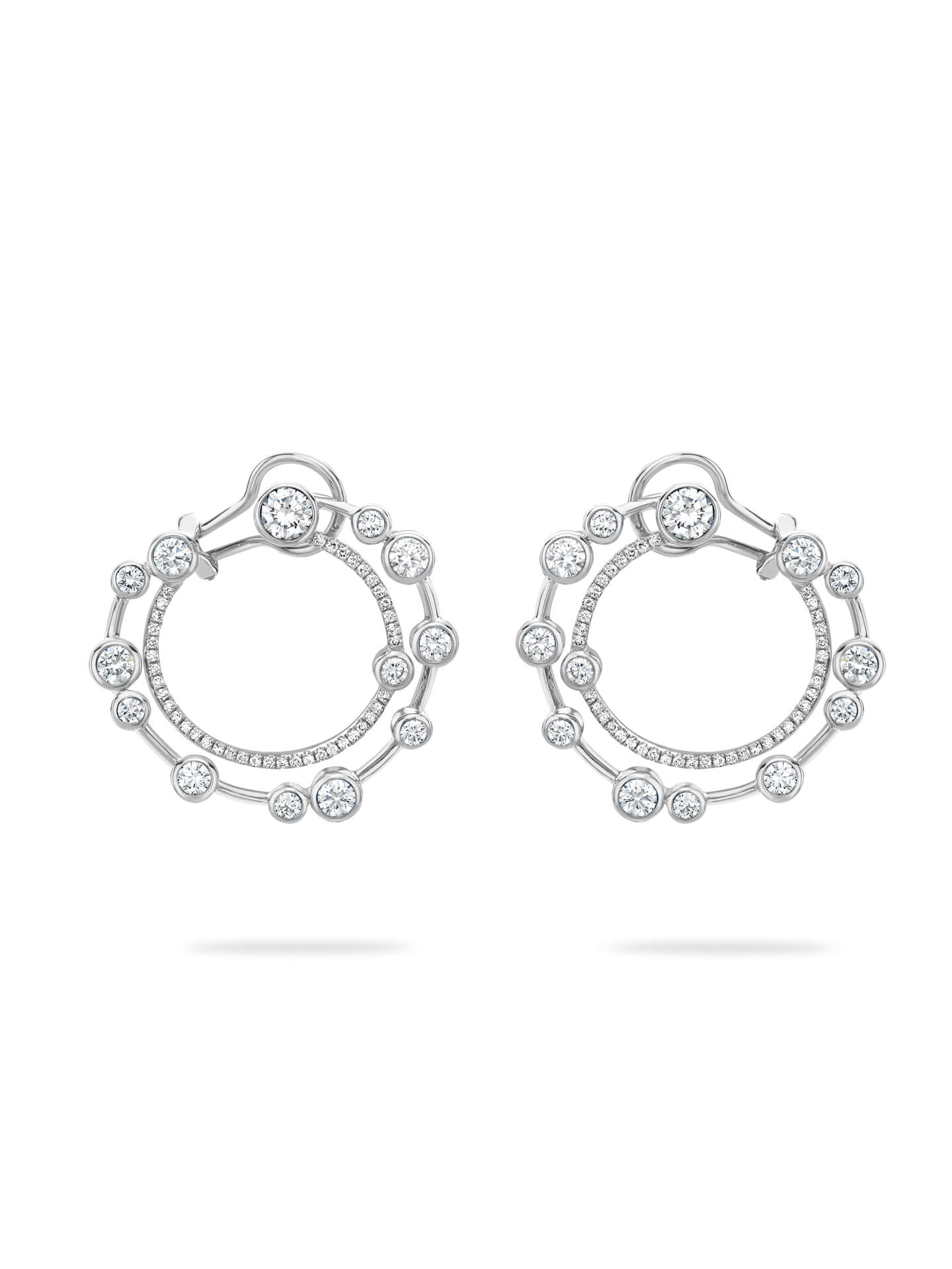 Waterfall Diamond Hoop Earrings