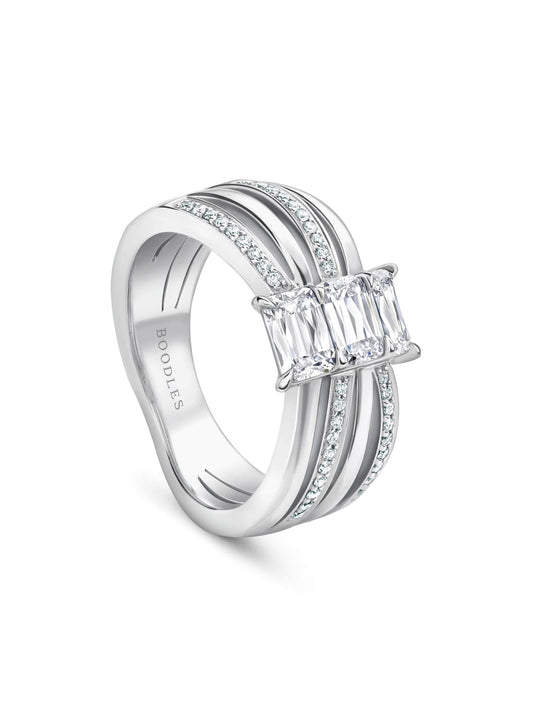 Ribbons Ashoka Diamond Ring