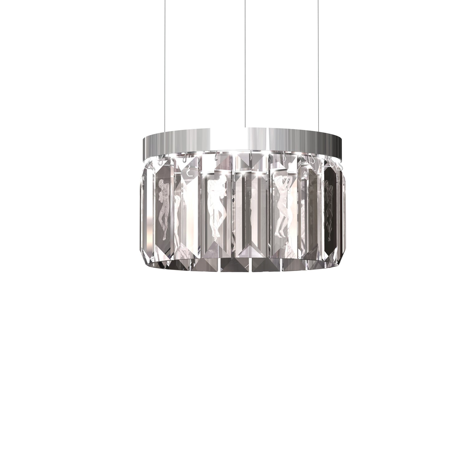 Serene 18 Prisms Chandelier, Circular