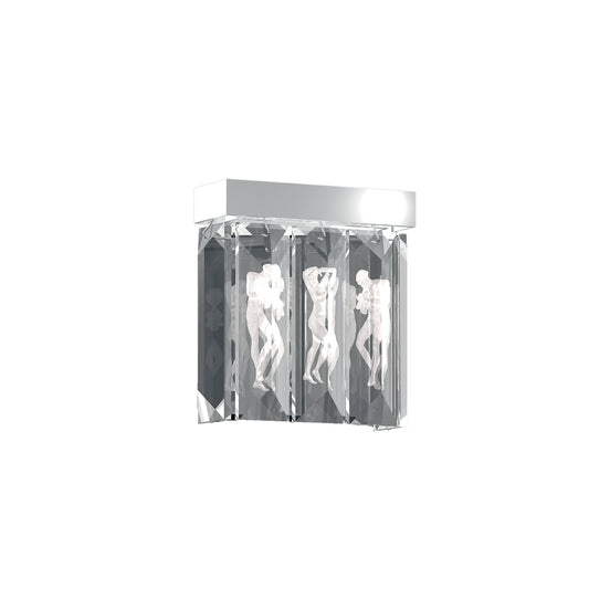 Serene 5 Prisms Figurine Wall Sconce, Rectangular