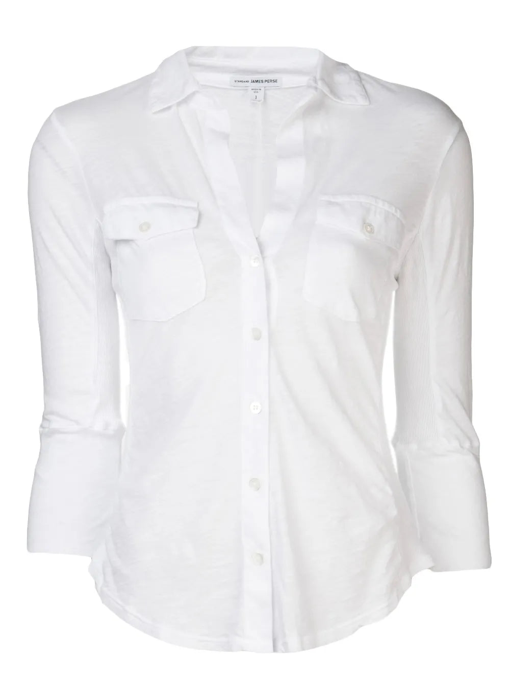 Sheer Slub Panel Shirt