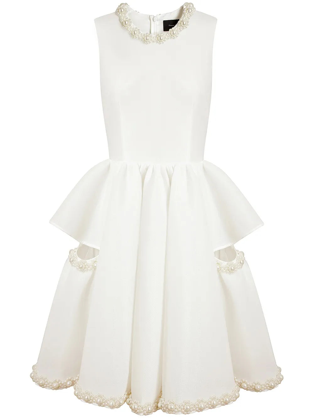 Embellished Coated Mesh Dress