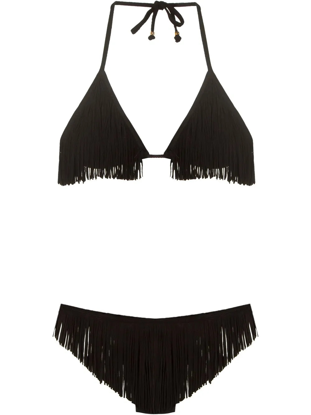 Fringed Halterneck Bikini Set