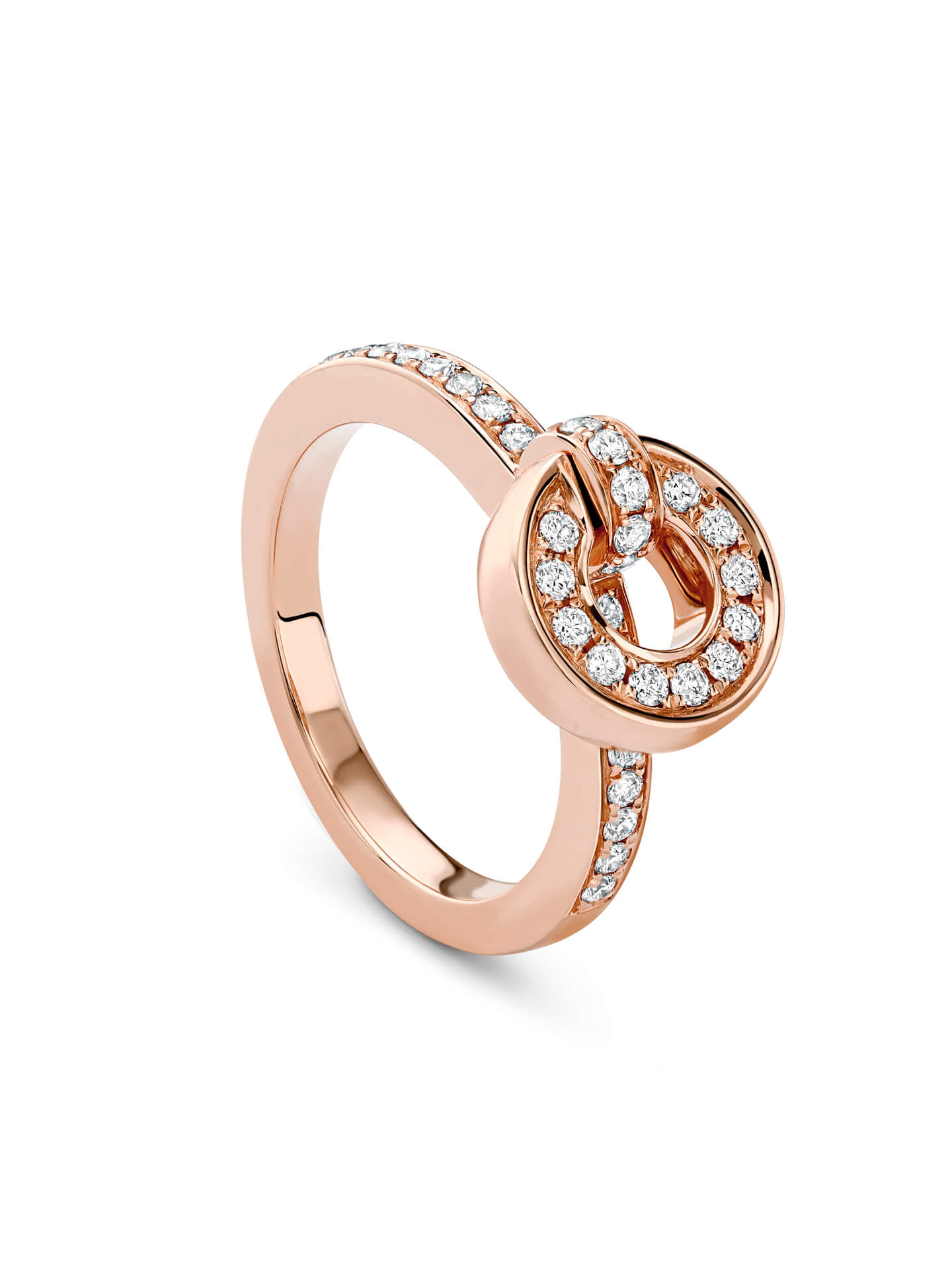 Roulette Pavé Diamond Band Flip Ring